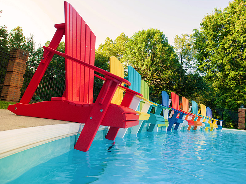 Deck Chairs Beside Pool