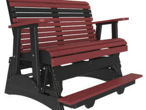 4PPBGCHB 4' Plain Balcony Glider (Cherrywood & Black)